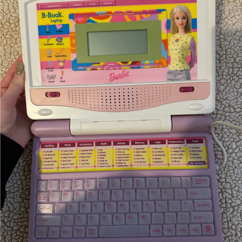 Barbie- 2000s B-Book Learning Laptop with Mouse - Picture 4 of 8